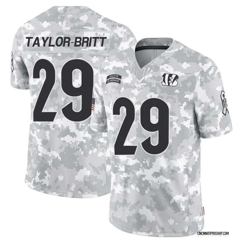 Arctic Camo Men's Cam Taylor-Britt Cincinnati Bengals Limited 2024 Salute to Service Jersey