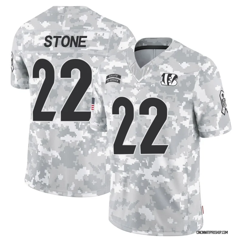 Arctic Camo Men's Geno Stone Cincinnati Bengals Limited 2024 Salute to Service Jersey