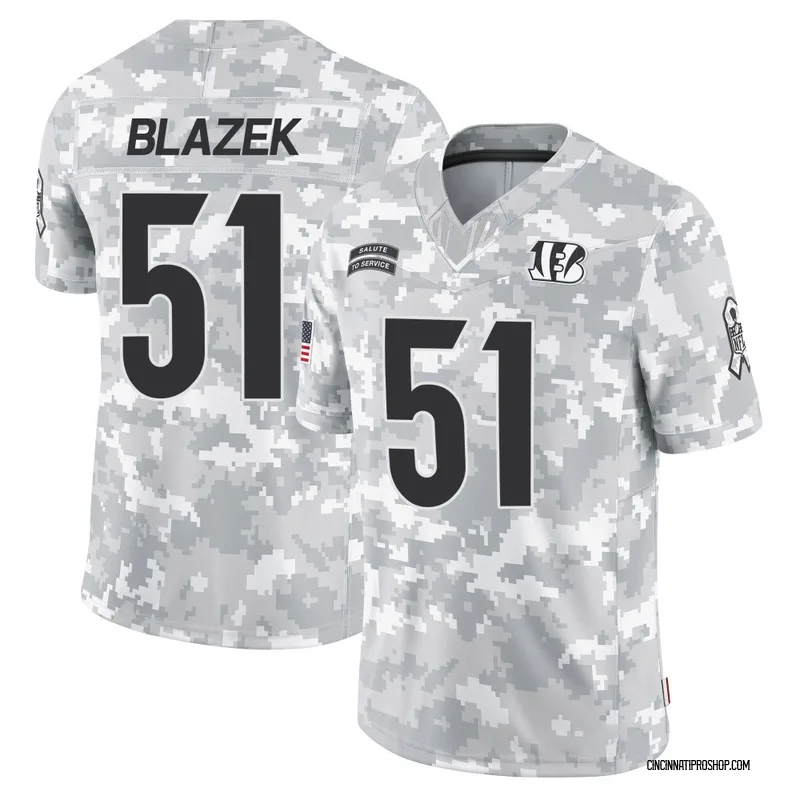 Arctic Camo Men's Justin Blazek Cincinnati Bengals Limited 2024 Salute to Service Jersey