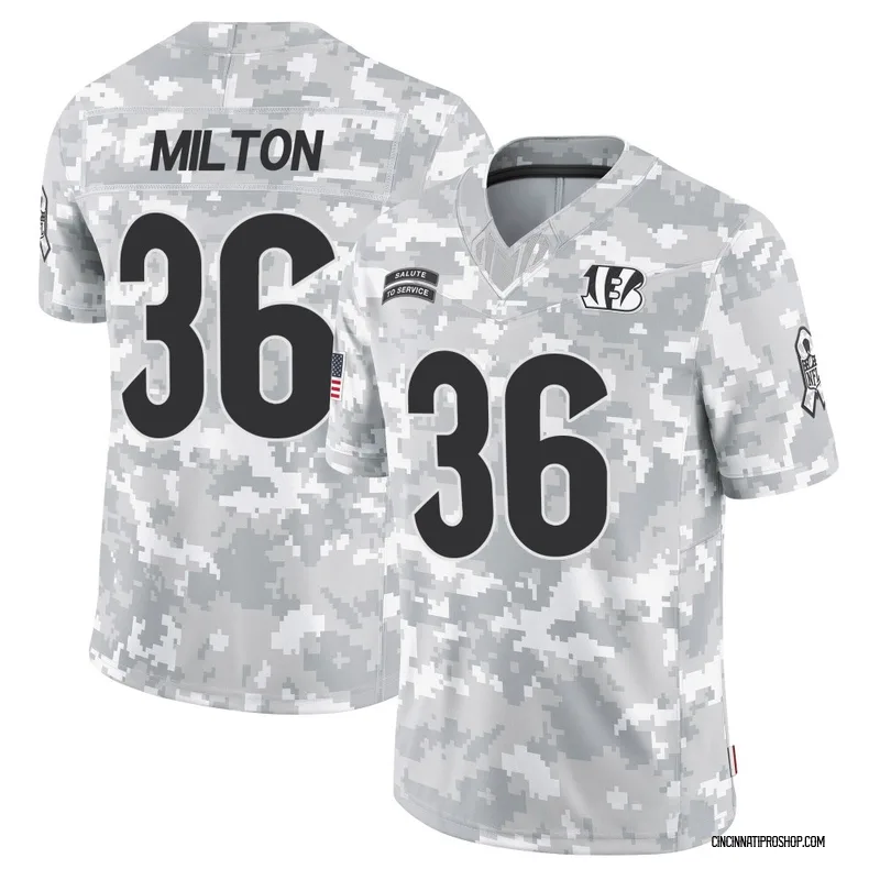 Arctic Camo Men's Kendall Milton Cincinnati Bengals Limited 2024 Salute to Service Jersey