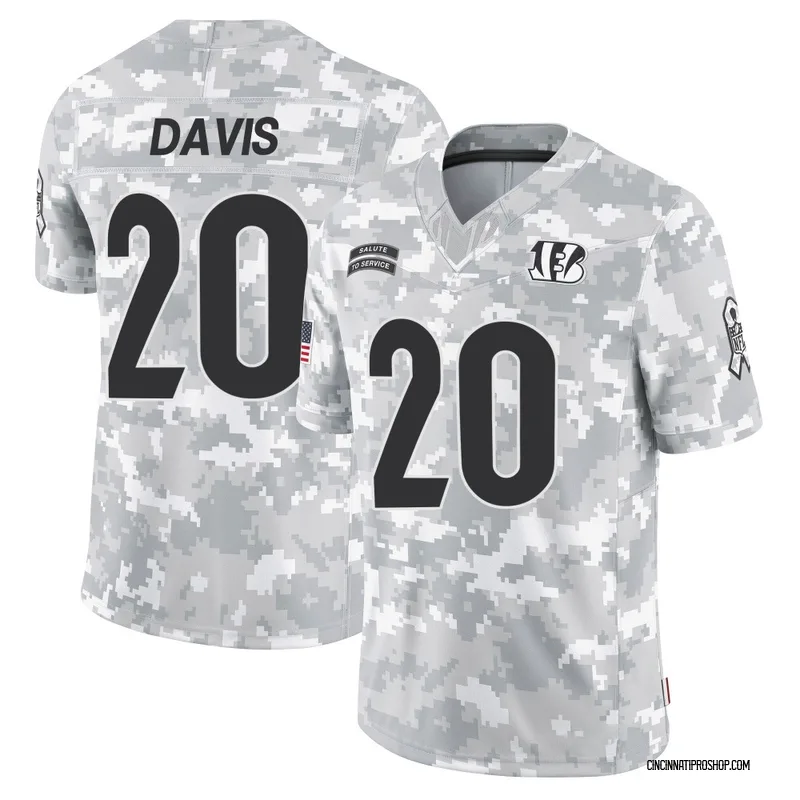 Arctic Camo Men's Tacario Davis Cincinnati Bengals Limited 2024 Salute to Service Jersey