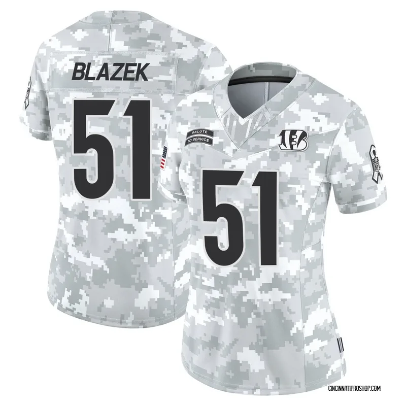 Arctic Camo Women's Justin Blazek Cincinnati Bengals Limited 2024 Salute to Service Jersey