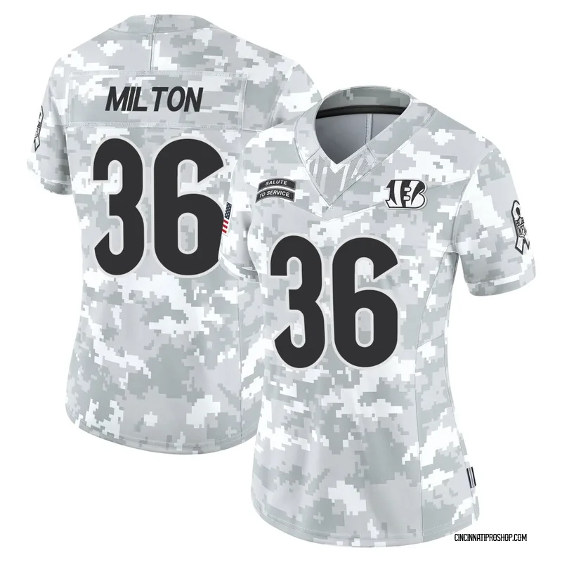 Arctic Camo Women's Kendall Milton Cincinnati Bengals Limited 2024 Salute to Service Jersey