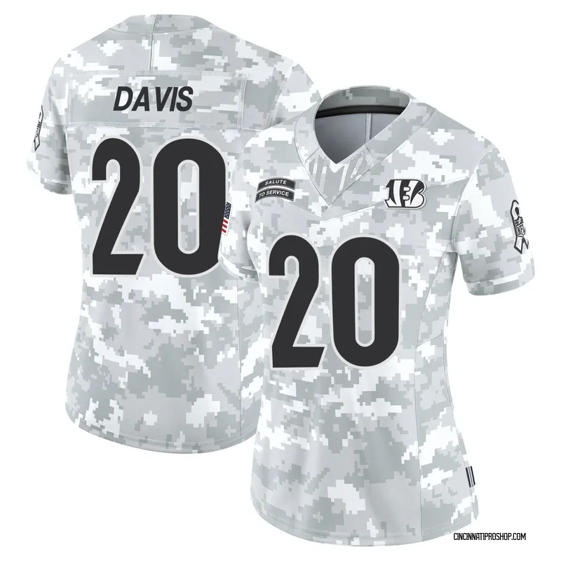 Arctic Camo Women's Tacario Davis Cincinnati Bengals Limited 2024 Salute to Service Jersey