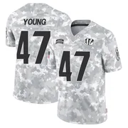 Arctic Camo Youth Craig Young Cincinnati Bengals Limited 2024 Salute to Service Jersey