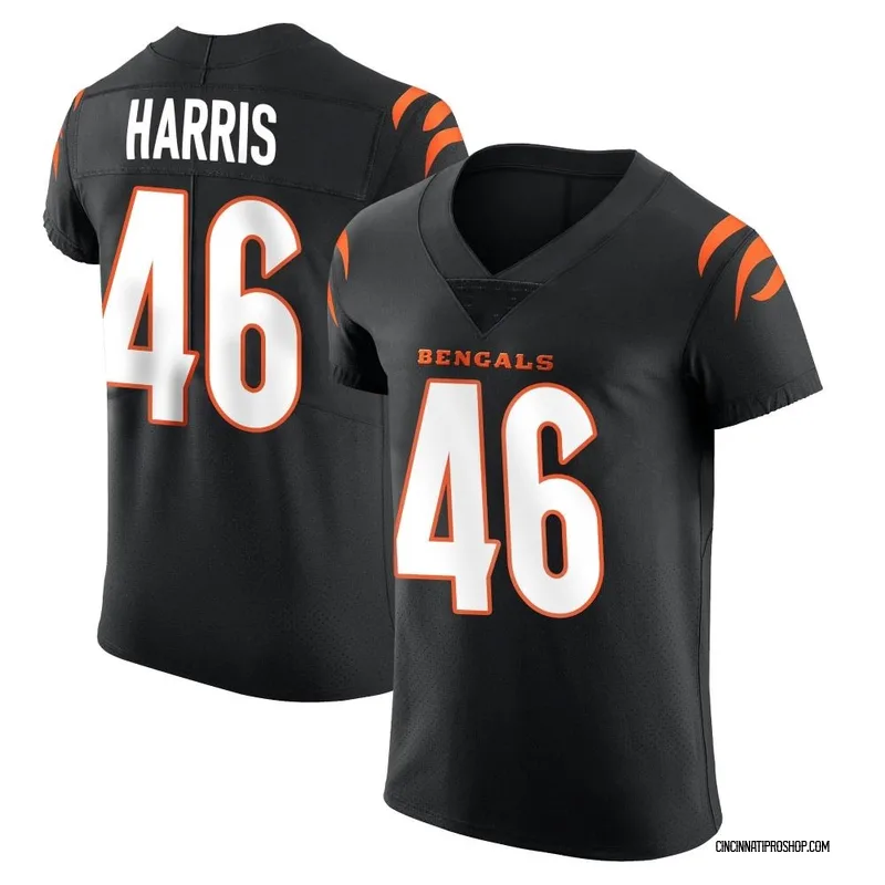 Black Men's Clark Harris Cincinnati Bengals Elite Team Color Vapor Untouchable Jersey