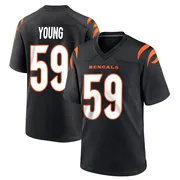 Black Men's Craig Young Cincinnati Bengals Game Team Color Jersey