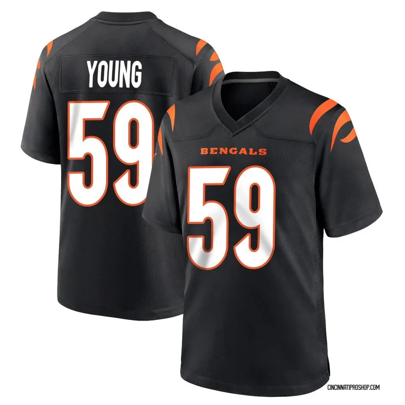 Black Men's Craig Young Cincinnati Bengals Game Team Color Jersey