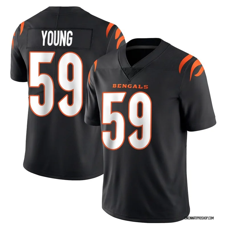 Black Men's Craig Young Cincinnati Bengals Limited Team Color Vapor Untouchable Jersey