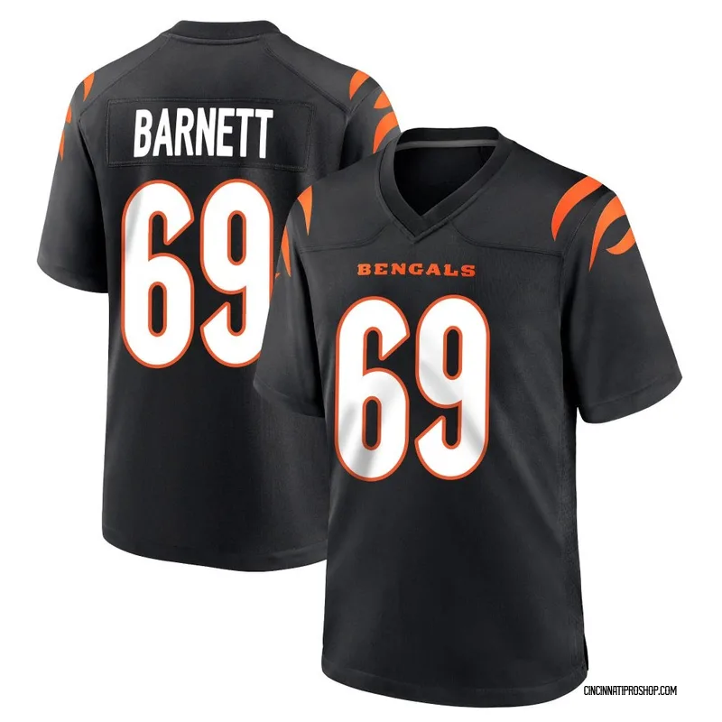 Black Men's Dante Barnett Cincinnati Bengals Game Team Color Jersey