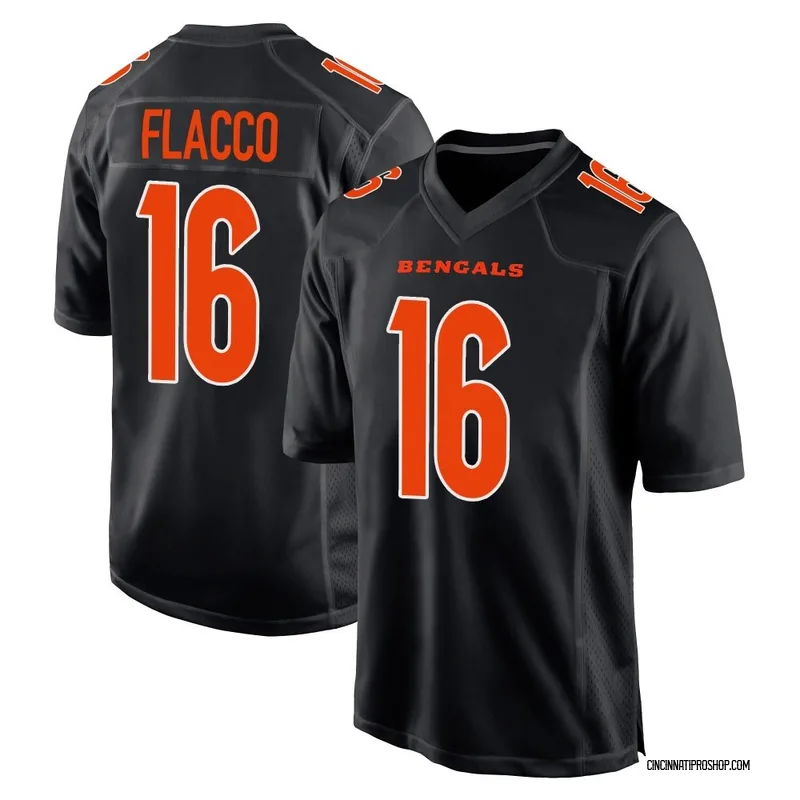 Black Men's Joe Flacco Cincinnati Bengals Game Fashion Jersey