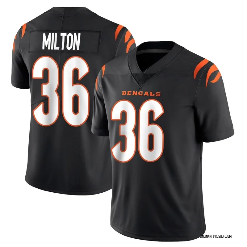 Black Men's Kendall Milton Cincinnati Bengals Limited Team Color Vapor Untouchable Jersey