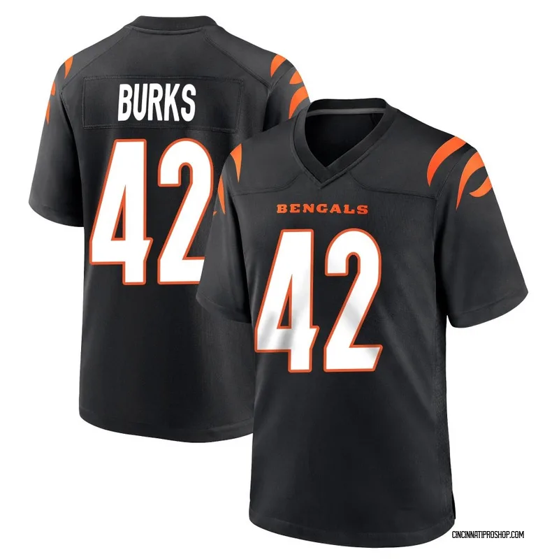 Black Men's Oren Burks Cincinnati Bengals Game Team Color Jersey