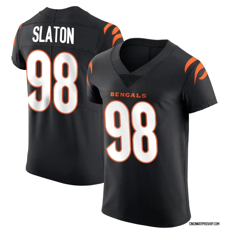 Black Men's T.J. Slaton Cincinnati Bengals Elite Team Color Vapor Untouchable Jersey
