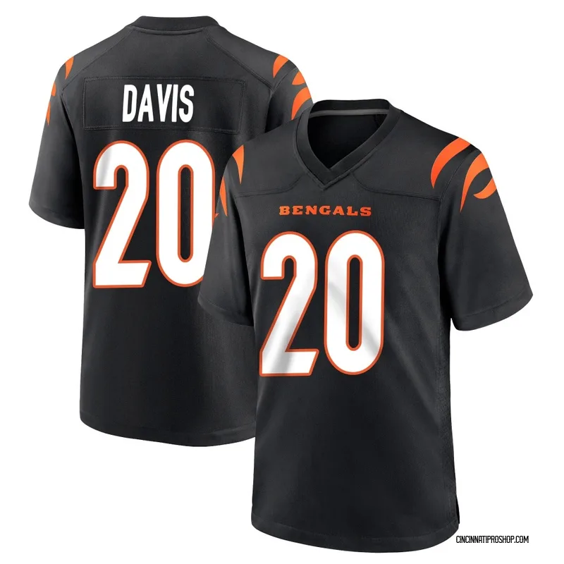 Black Men's Tacario Davis Cincinnati Bengals Game Team Color Jersey