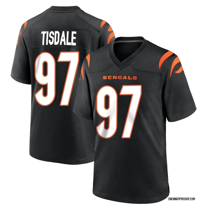 Black Men's Tariqious Tisdale Cincinnati Bengals Game Team Color Jersey