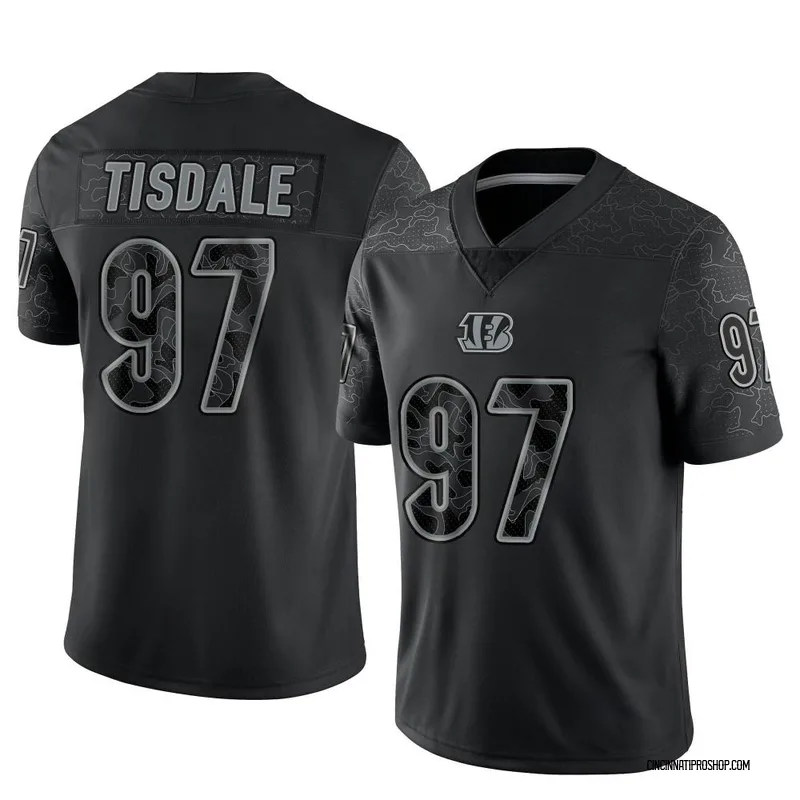 Black Men's Tariqious Tisdale Cincinnati Bengals Limited Reflective Jersey