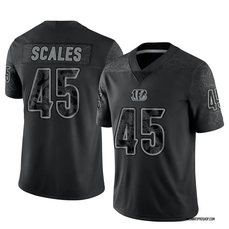 Black Men's Tegray Scales Cincinnati Bengals Limited Reflective Jersey