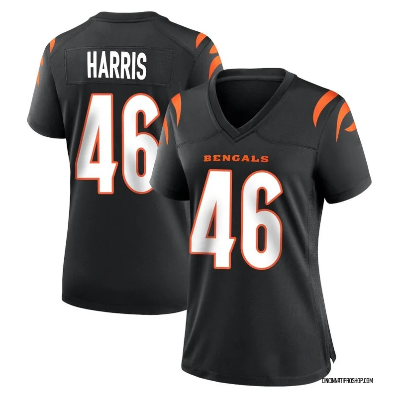 Black Women's Clark Harris Cincinnati Bengals Game Team Color Jersey