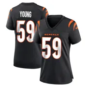 Black Women's Craig Young Cincinnati Bengals Game Team Color Jersey