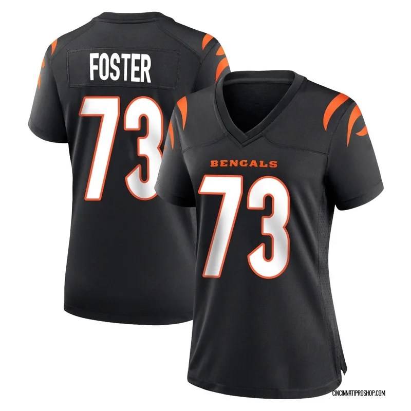 Black Women's Javon Foster Cincinnati Bengals Game Team Color Jersey