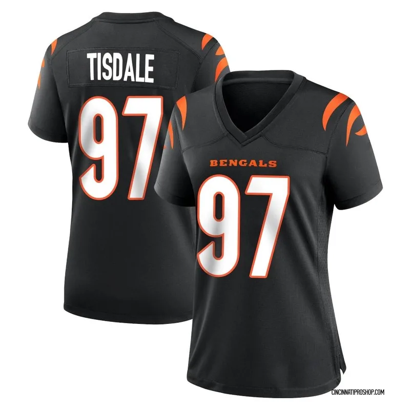 Black Women's Tariqious Tisdale Cincinnati Bengals Game Team Color Jersey