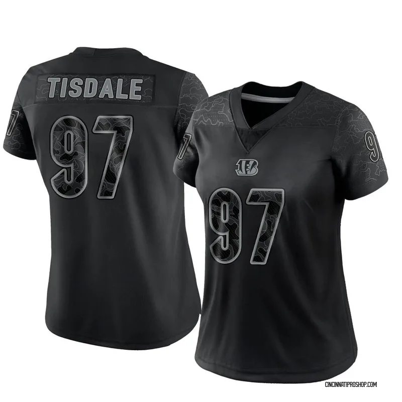 Black Women's Tariqious Tisdale Cincinnati Bengals Limited Reflective Jersey