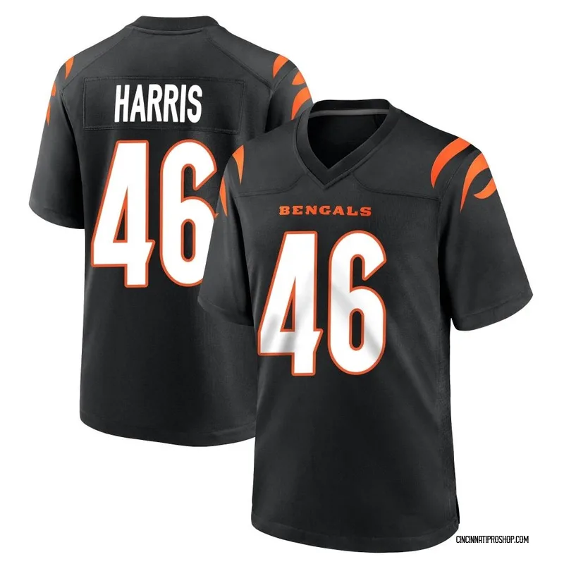 Black Youth Clark Harris Cincinnati Bengals Game Team Color Jersey