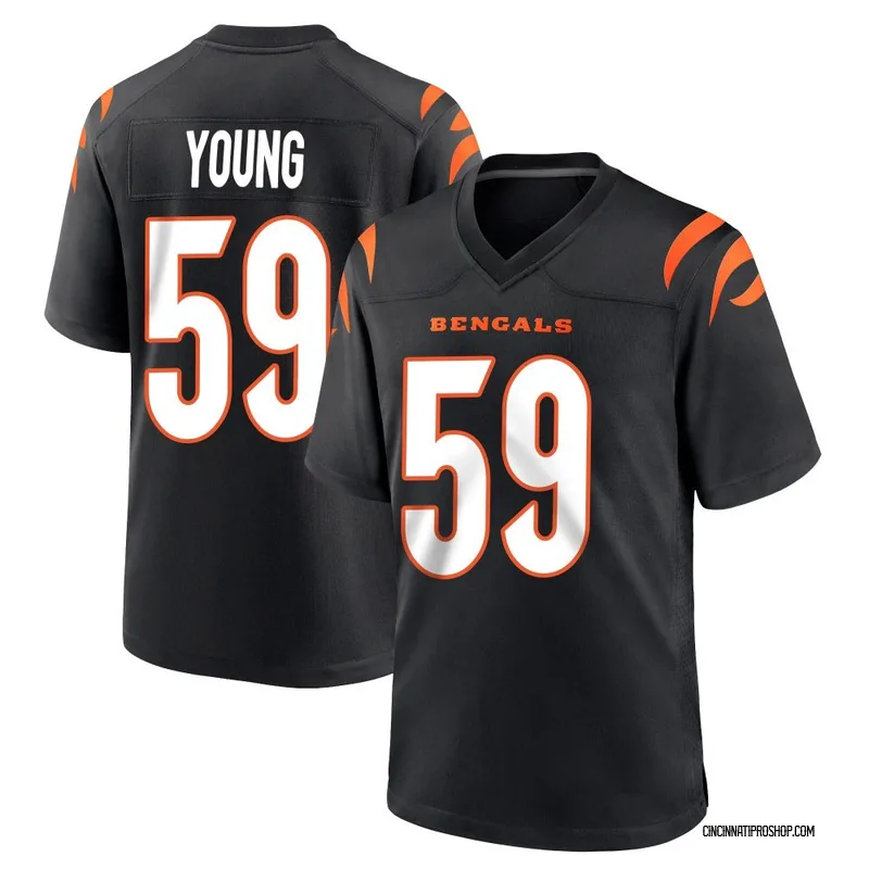 Black Youth Craig Young Cincinnati Bengals Game Team Color Jersey