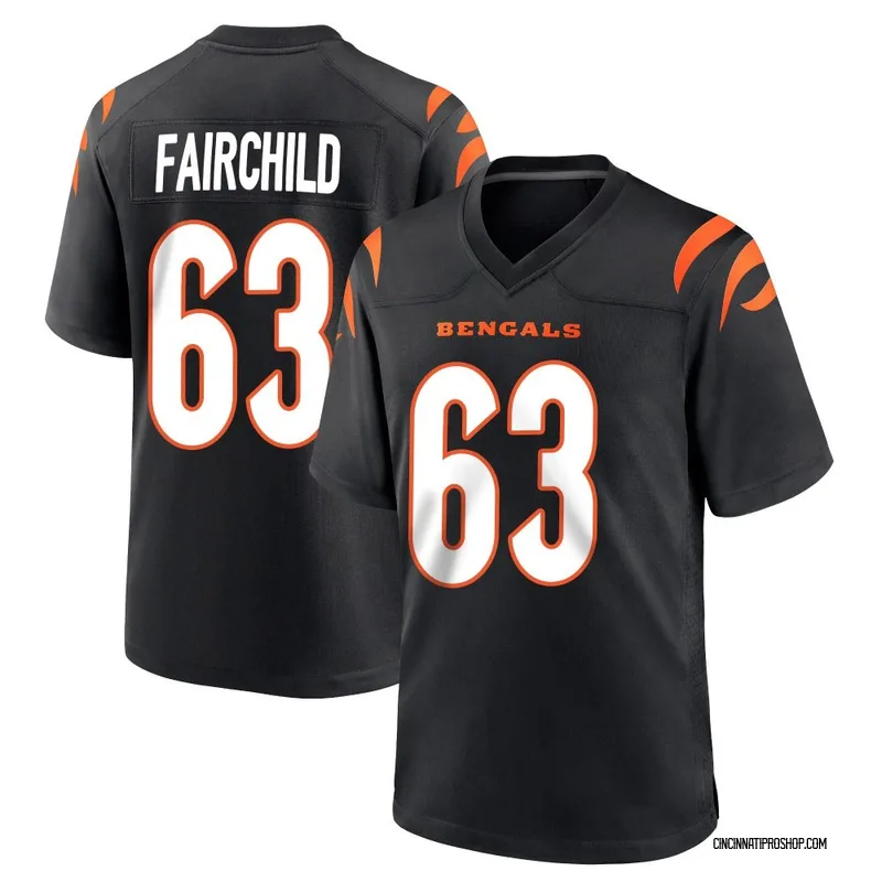 Black Youth Dylan Fairchild Cincinnati Bengals Game Team Color Jersey