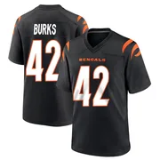 Black Youth Oren Burks Cincinnati Bengals Game Team Color Jersey