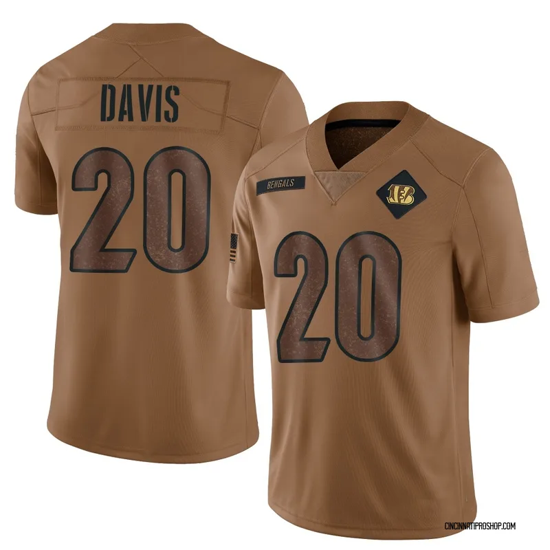 Brown Men's Tacario Davis Cincinnati Bengals Limited 2023 Salute To Service Jersey