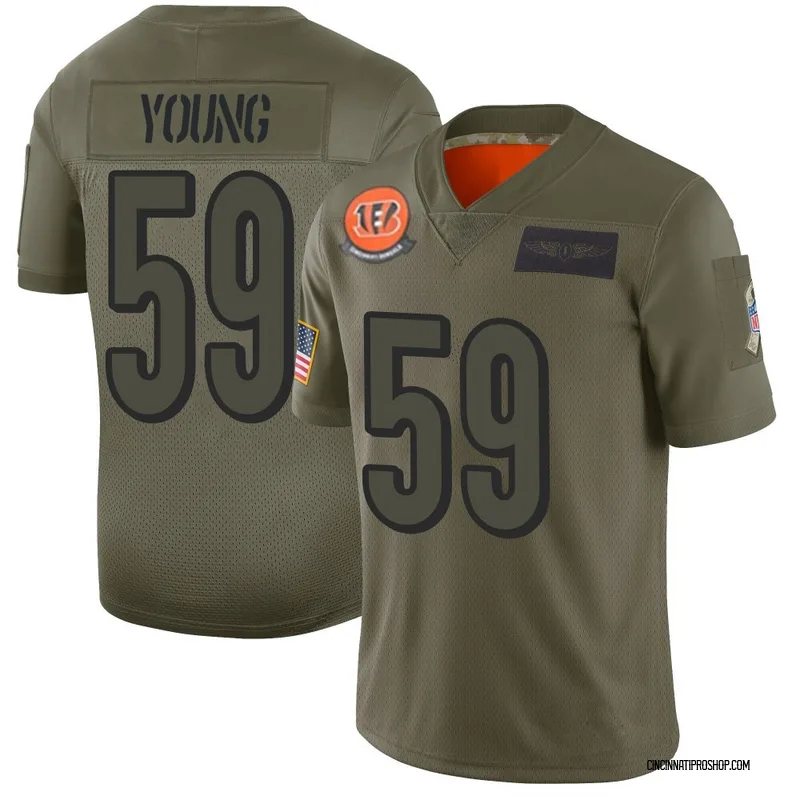 Camo Youth Craig Young Cincinnati Bengals Limited 2019 Salute to Service Jersey