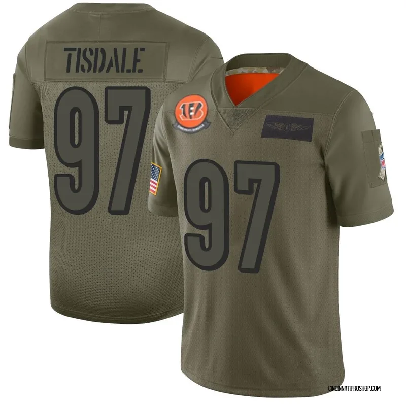 Camo Youth Tariqious Tisdale Cincinnati Bengals Limited 2019 Salute to Service Jersey