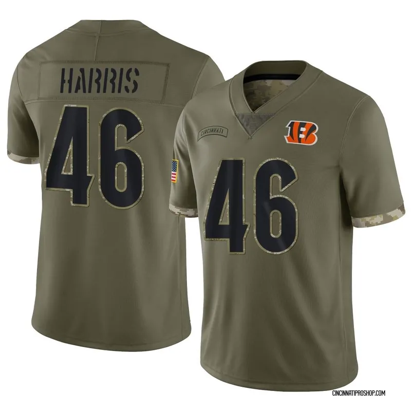 Olive Men's Clark Harris Cincinnati Bengals Limited 2022 Salute To Service Jersey