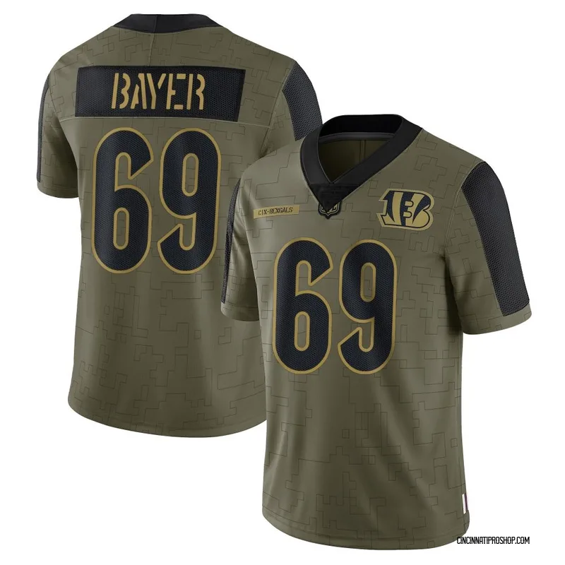 Olive Men's Jacob Bayer Cincinnati Bengals Limited 2021 Salute To Service Jersey