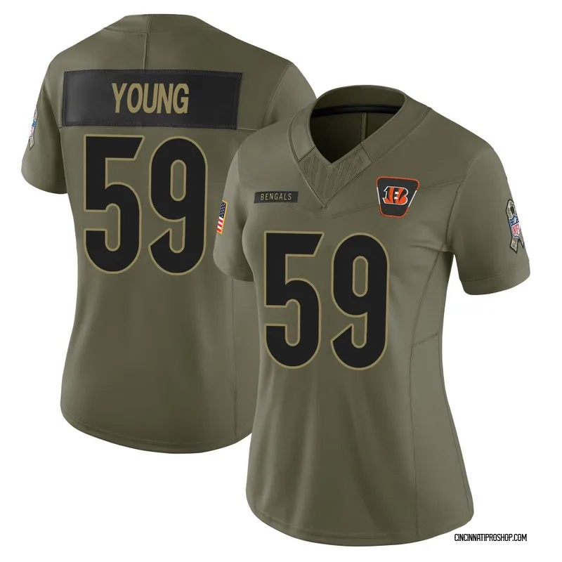 Olive Women's Craig Young Cincinnati Bengals Limited 2025 Salute to Service Jersey