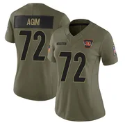 Olive Women's McTelvin Agim Cincinnati Bengals Limited 2025 Salute to Service Jersey