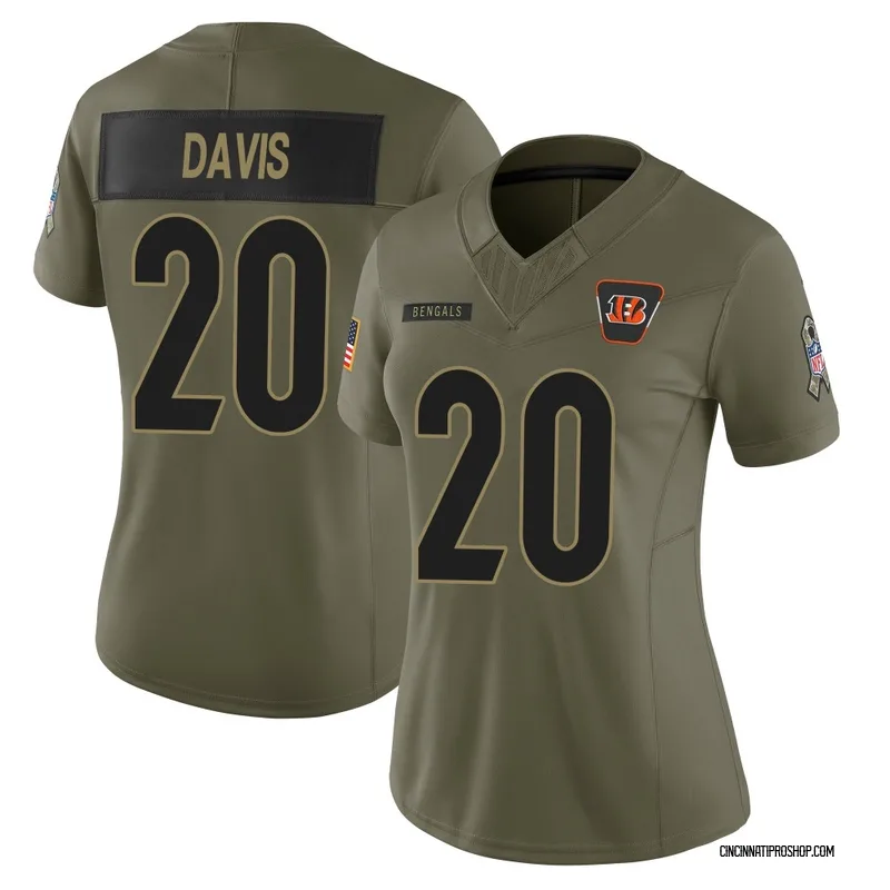 Olive Women's Tacario Davis Cincinnati Bengals Limited 2025 Salute to Service Jersey