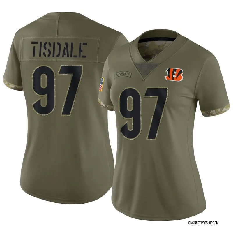 Olive Women's Tariqious Tisdale Cincinnati Bengals Limited 2022 Salute To Service Jersey