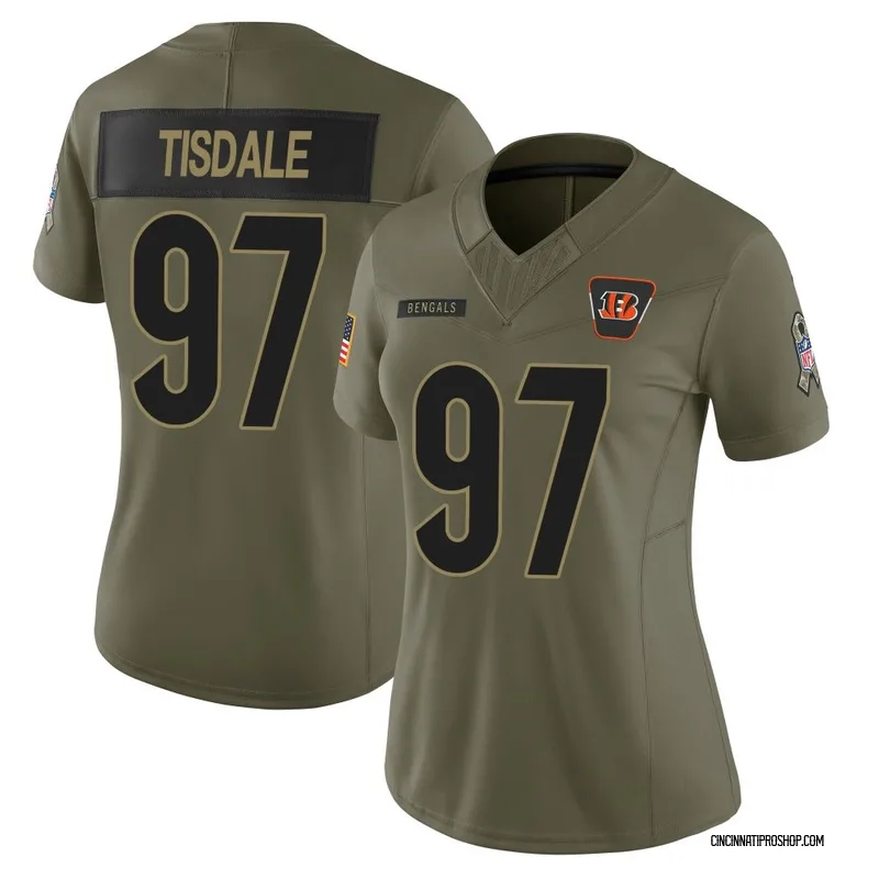Olive Women's Tariqious Tisdale Cincinnati Bengals Limited 2025 Salute to Service Jersey