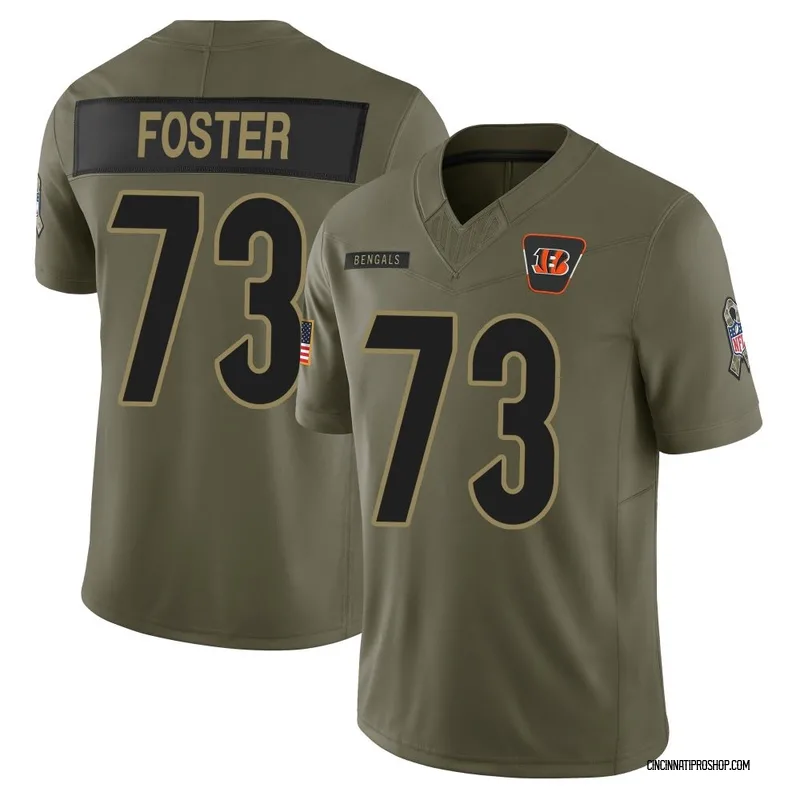 Olive Youth Javon Foster Cincinnati Bengals Limited 2025 Salute to Service Jersey