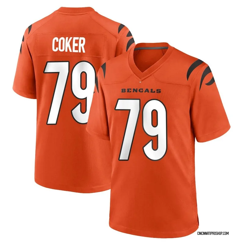 Orange Men's Andrew Coker Cincinnati Bengals Game Jersey
