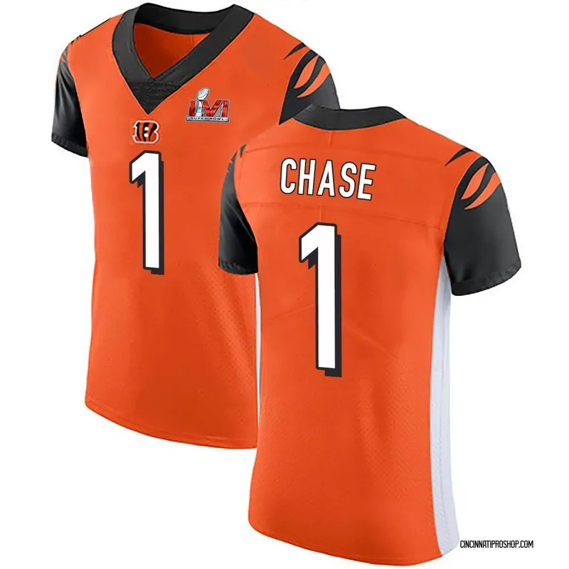 Orange Men's Ja'Marr Chase Cincinnati Bengals Elite Alternate