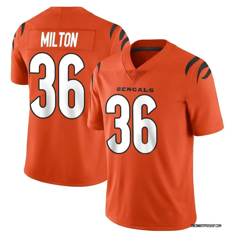 Orange Men's Kendall Milton Cincinnati Bengals Limited Vapor Untouchable Jersey