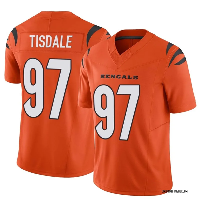 Orange Men's Tariqious Tisdale Cincinnati Bengals Limited Vapor F.U.S.E. Jersey