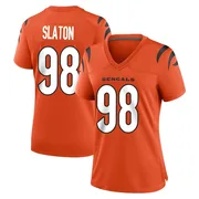 Orange Women's T.J. Slaton Cincinnati Bengals Game Jersey