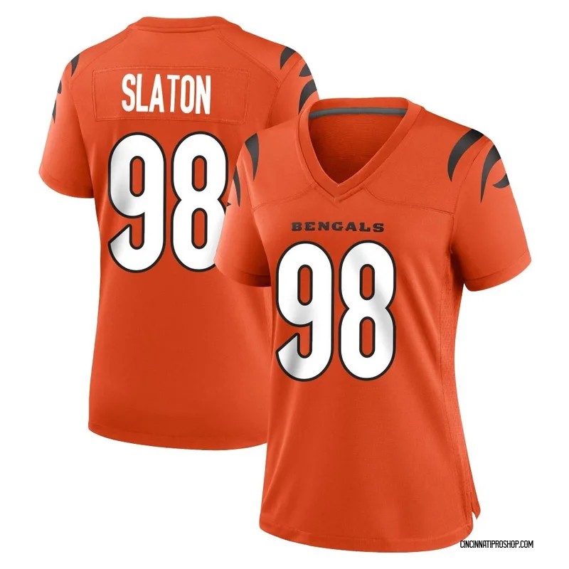 Orange Women's T.J. Slaton Cincinnati Bengals Game Jersey