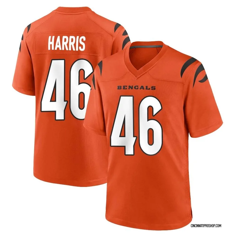 Orange Youth Clark Harris Cincinnati Bengals Game Jersey