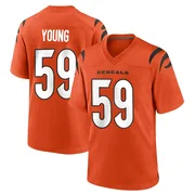 Orange Youth Craig Young Cincinnati Bengals Game Jersey